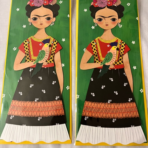 OF UNUSUAL KIND’ TWO FRIDA MAILABLE MOVEABLE PAPER DOLL BLANK CARD WITH ENVELOPE - Picture 6 of 7